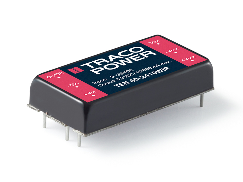 TEN 40WIR series  40 Watt dc/dc 铁路模块